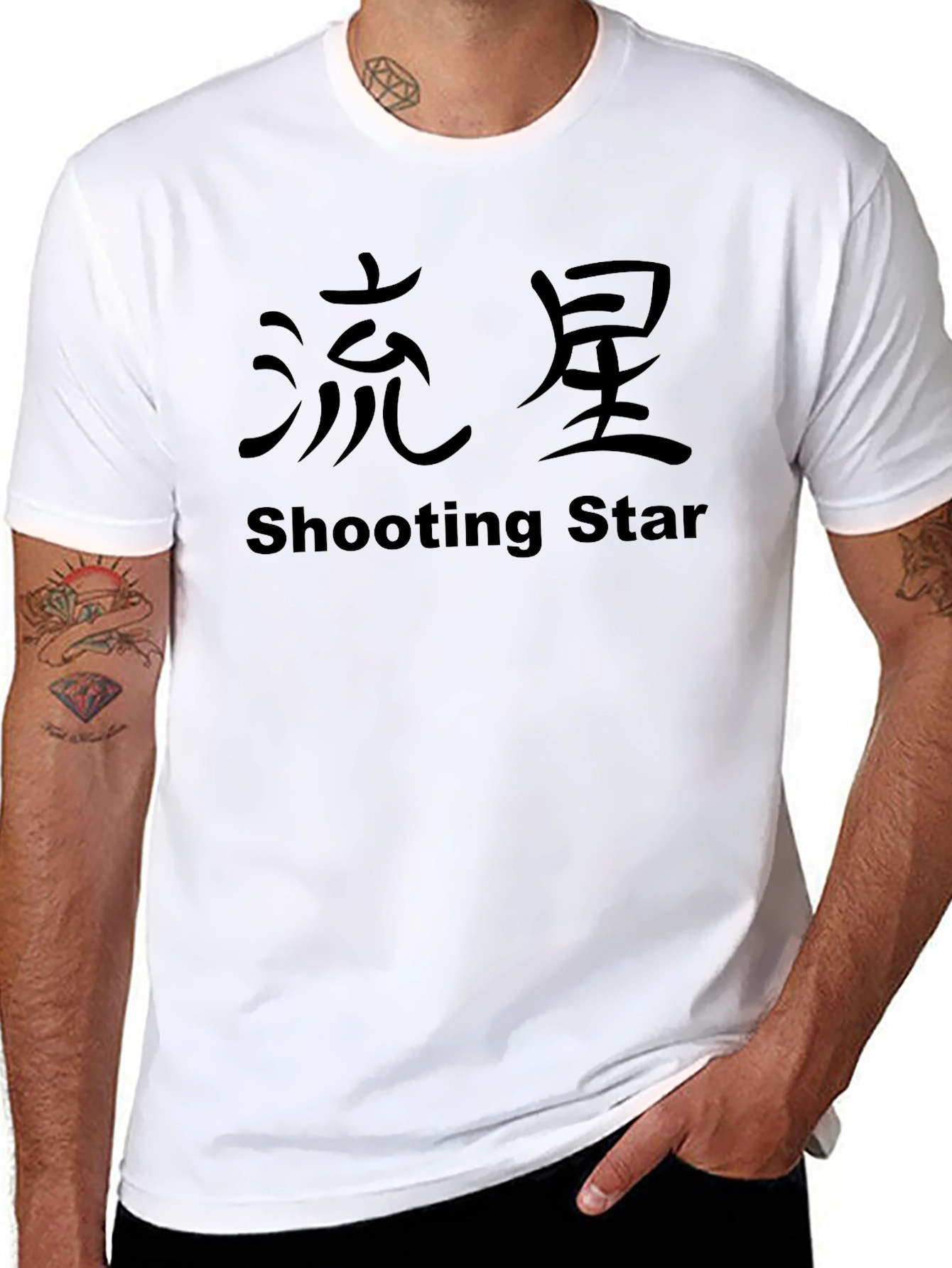 Black Shooting Star Graphic T-Shirt