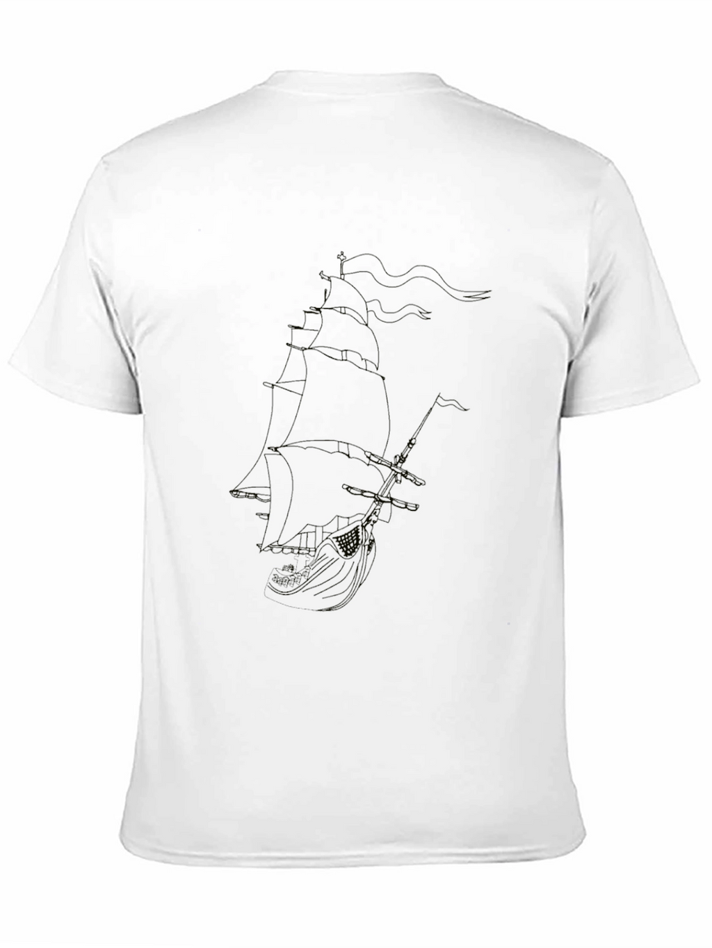 Nautical Ship Graphic Black T-Shirt