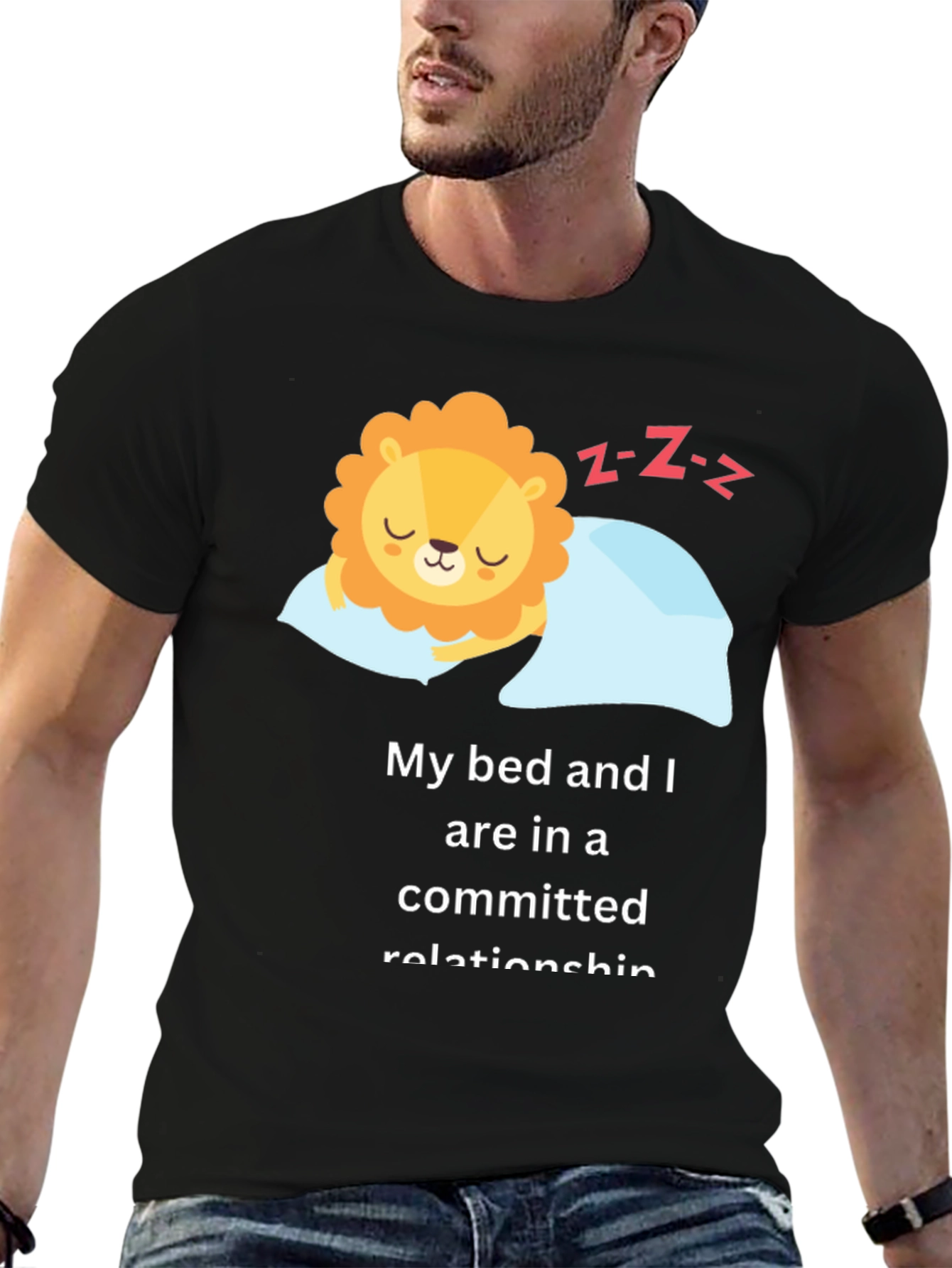 Funny Sleeping Lion T-Shirt