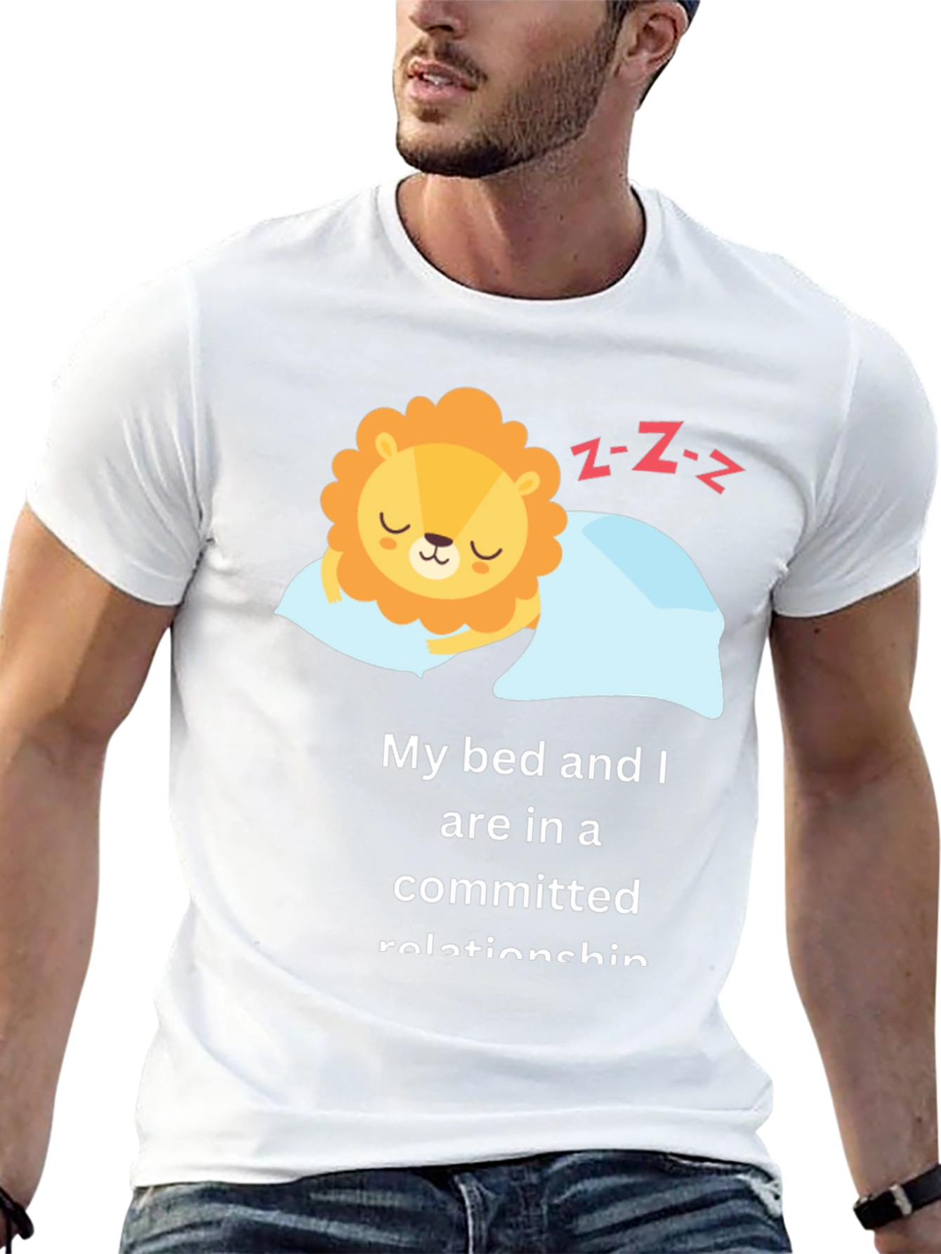 Funny Sleeping Lion T-Shirt