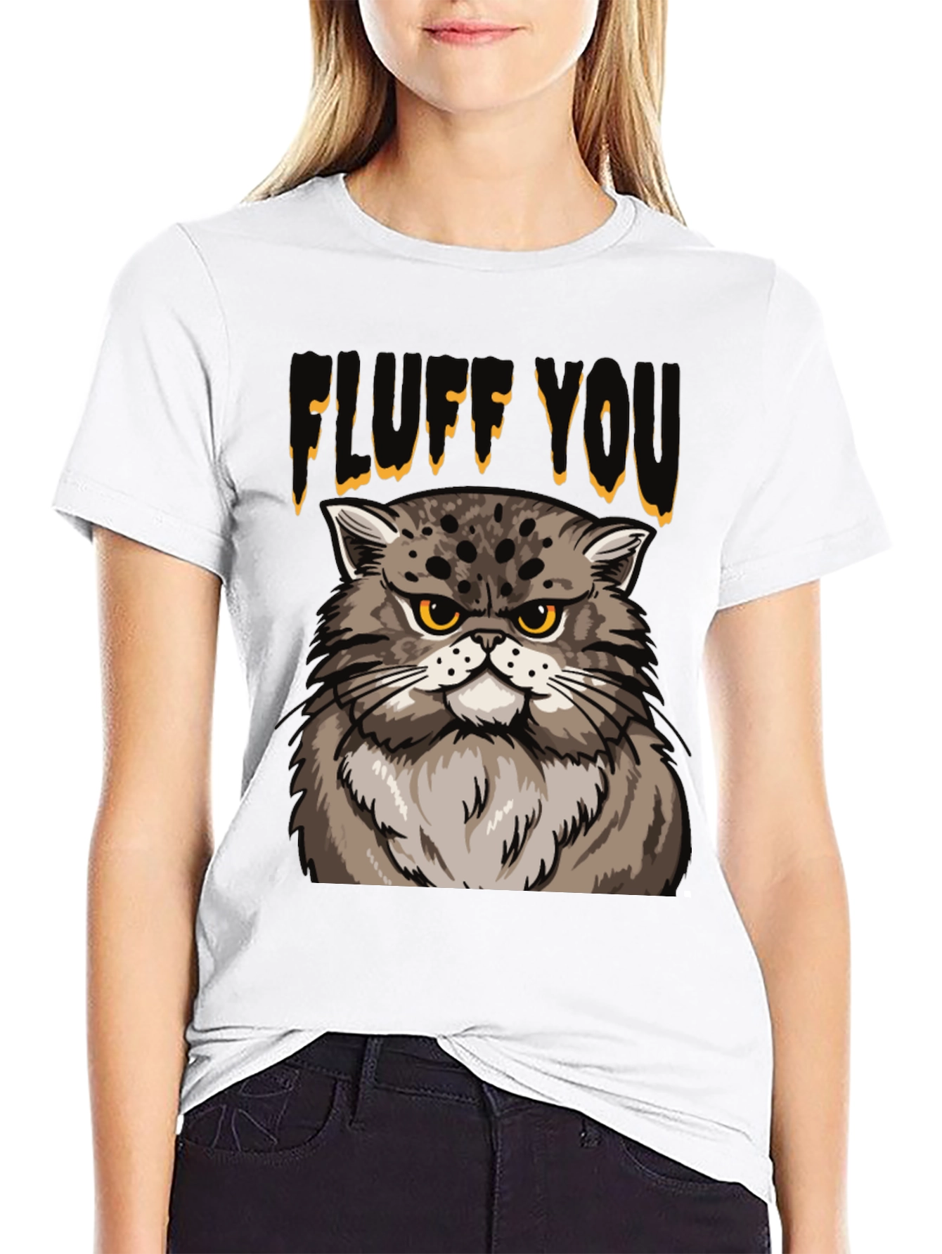 Fluff You Cat T-Shirt - Funny Grumpy Cat Tee