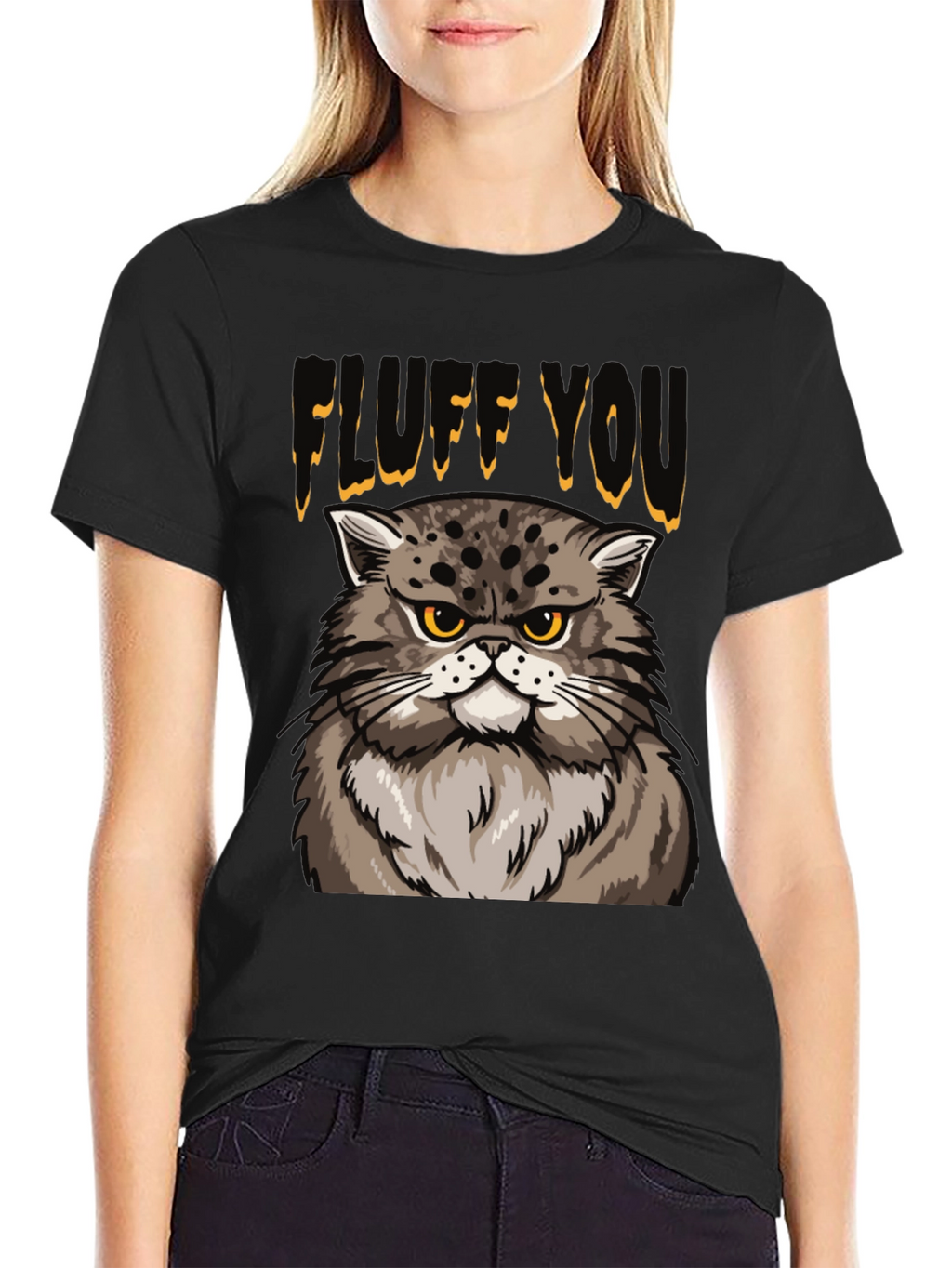 Fluff You Cat T-Shirt - Funny Grumpy Cat Tee