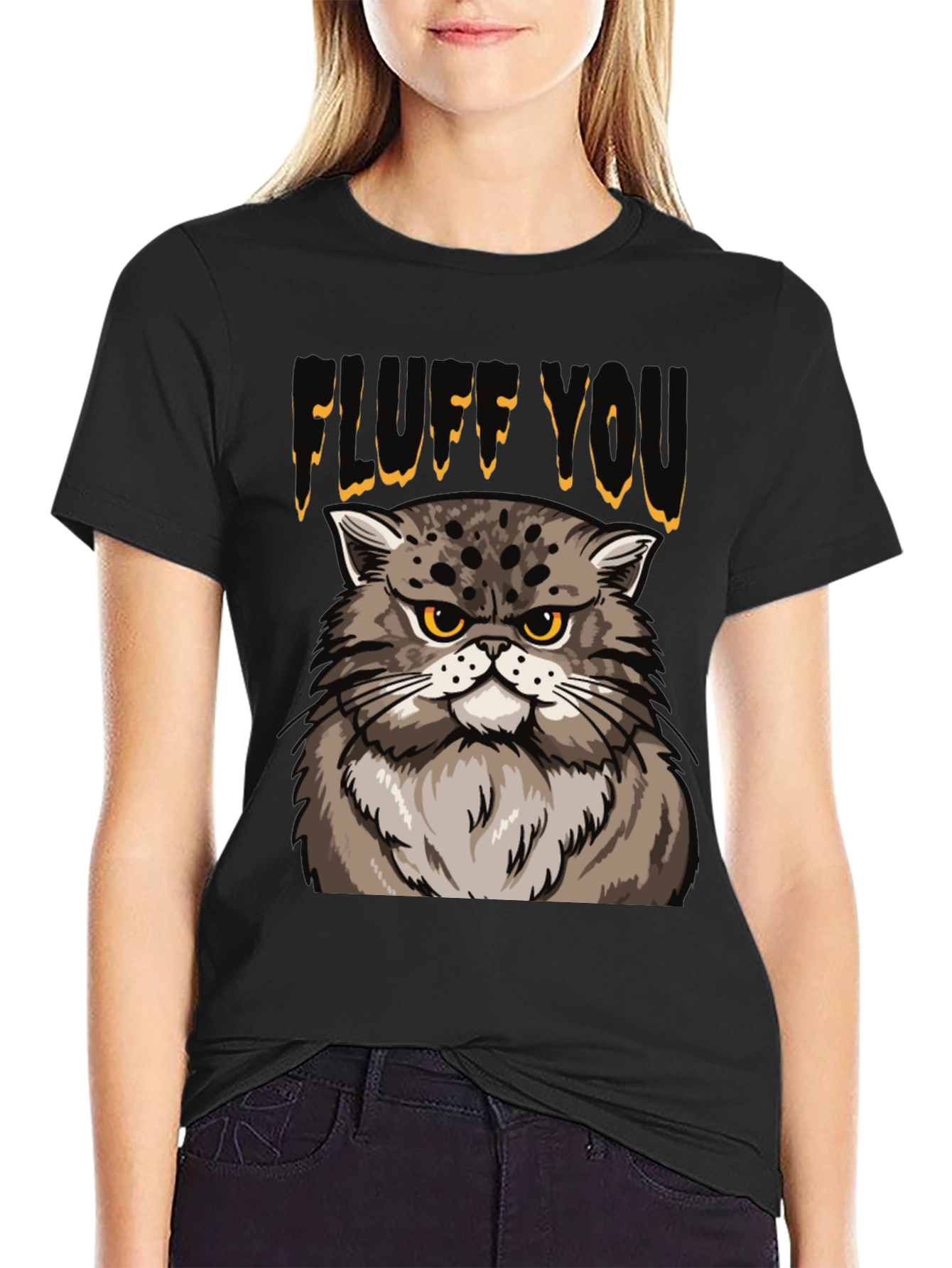 Fluff You Cat T-Shirt - Funny Grumpy Cat Tee