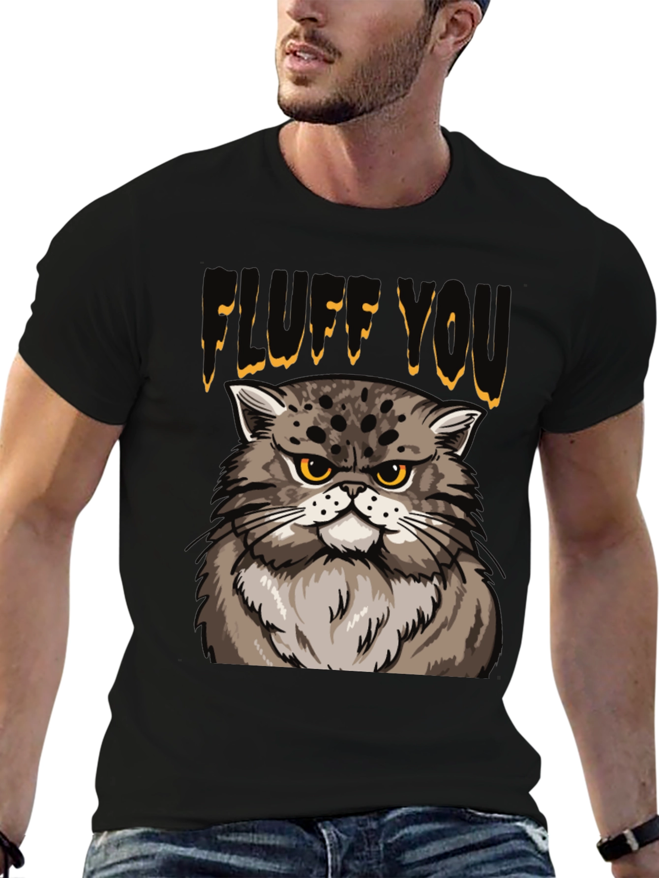 Fluff You Cat T-Shirt - Funny Grumpy Cat Tee