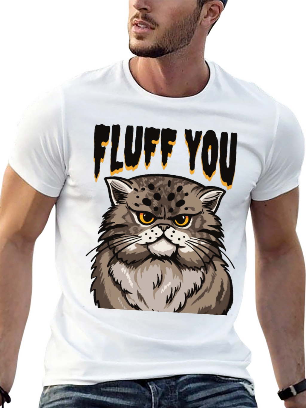 Fluff You Cat T-Shirt - Funny Grumpy Cat Tee