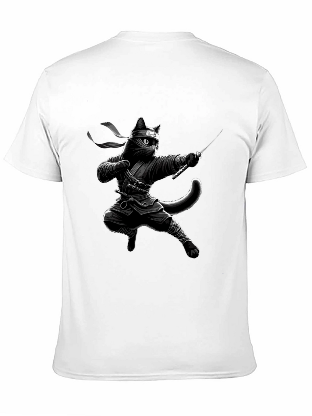 Ninja Cat Graphic Tee - Stealth Style