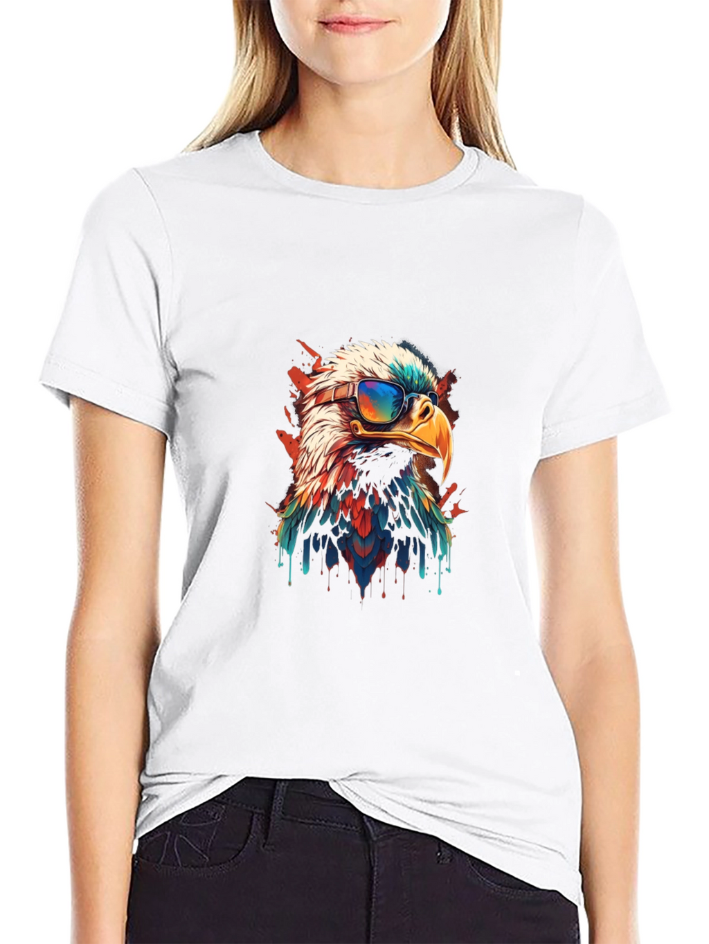 Cool Eagle Graphic Tee - Patriotic Style