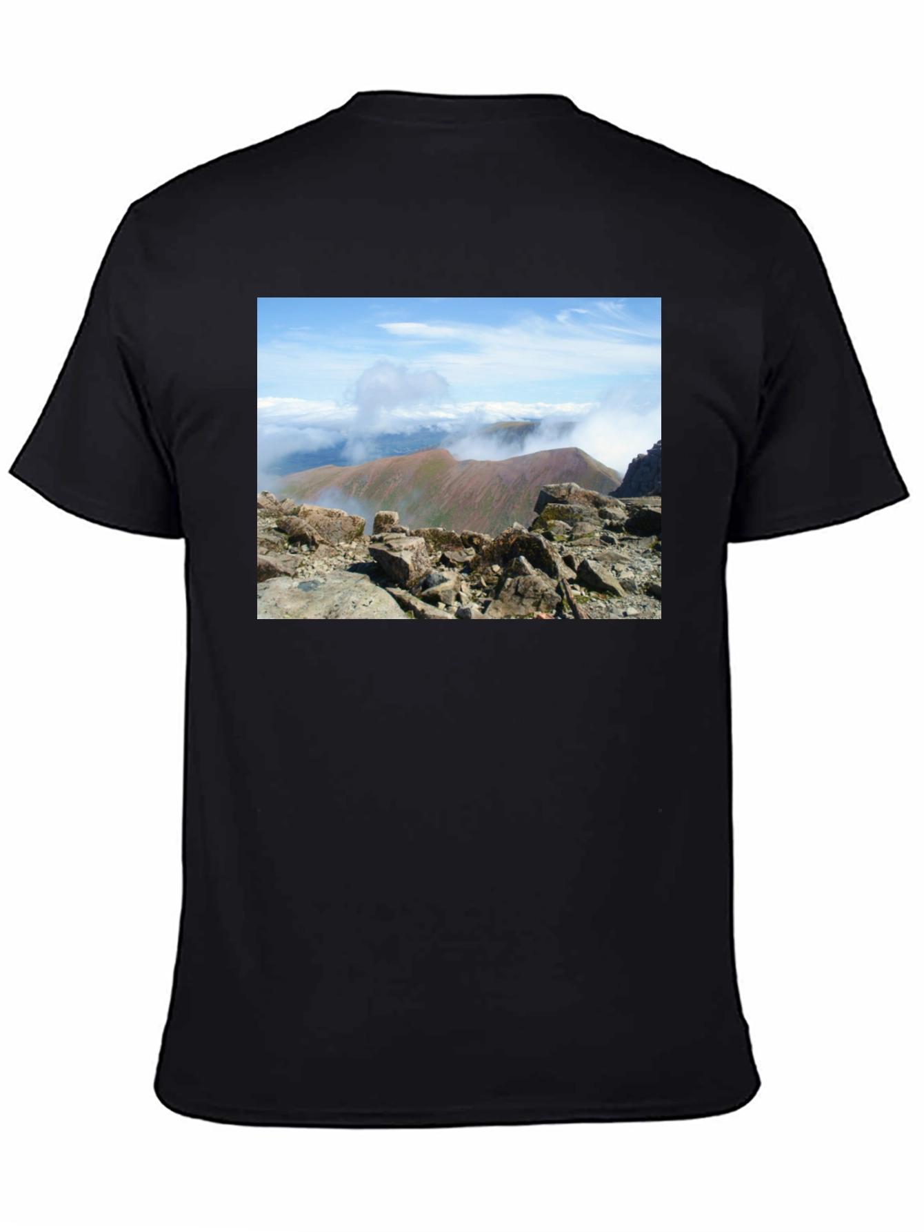 Mountain View Graphic Tee - Black Cotton Blend