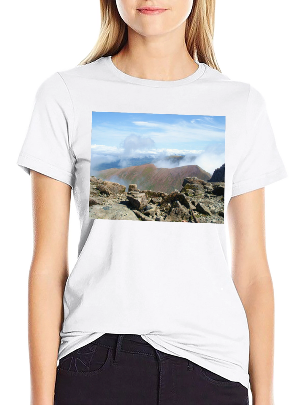 Mountain View Graphic Tee - Black Cotton Blend