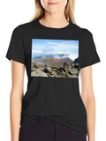 Mountain View Graphic Tee - Black Cotton Blend