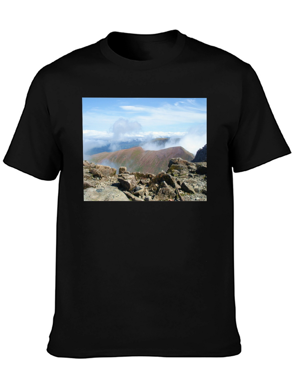 Mountain View Graphic Tee - Black Cotton Blend
