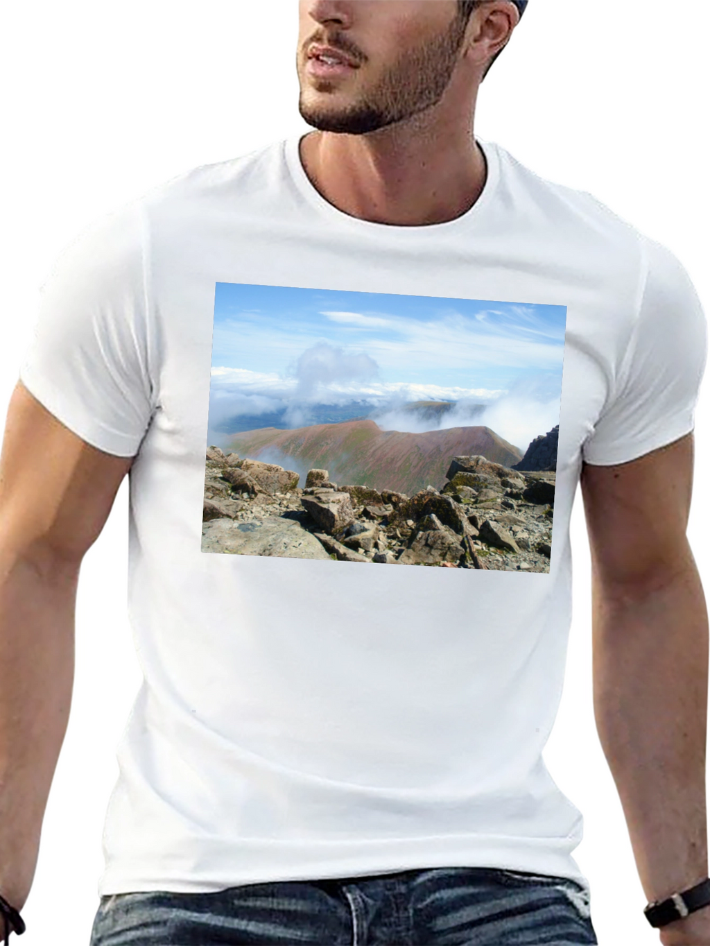Mountain View Graphic Tee - Black Cotton Blend