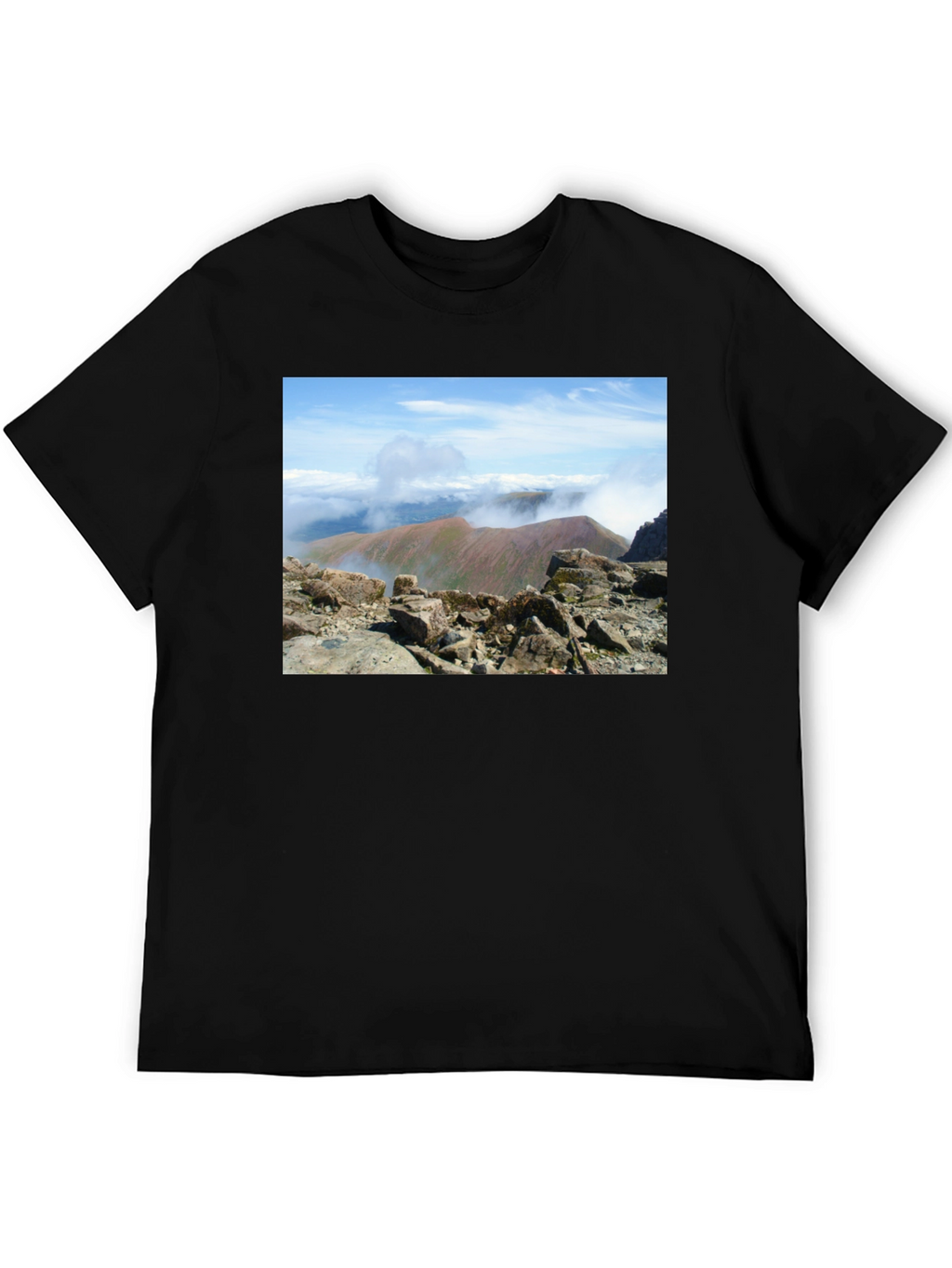 Mountain View Graphic Tee - Black Cotton Blend