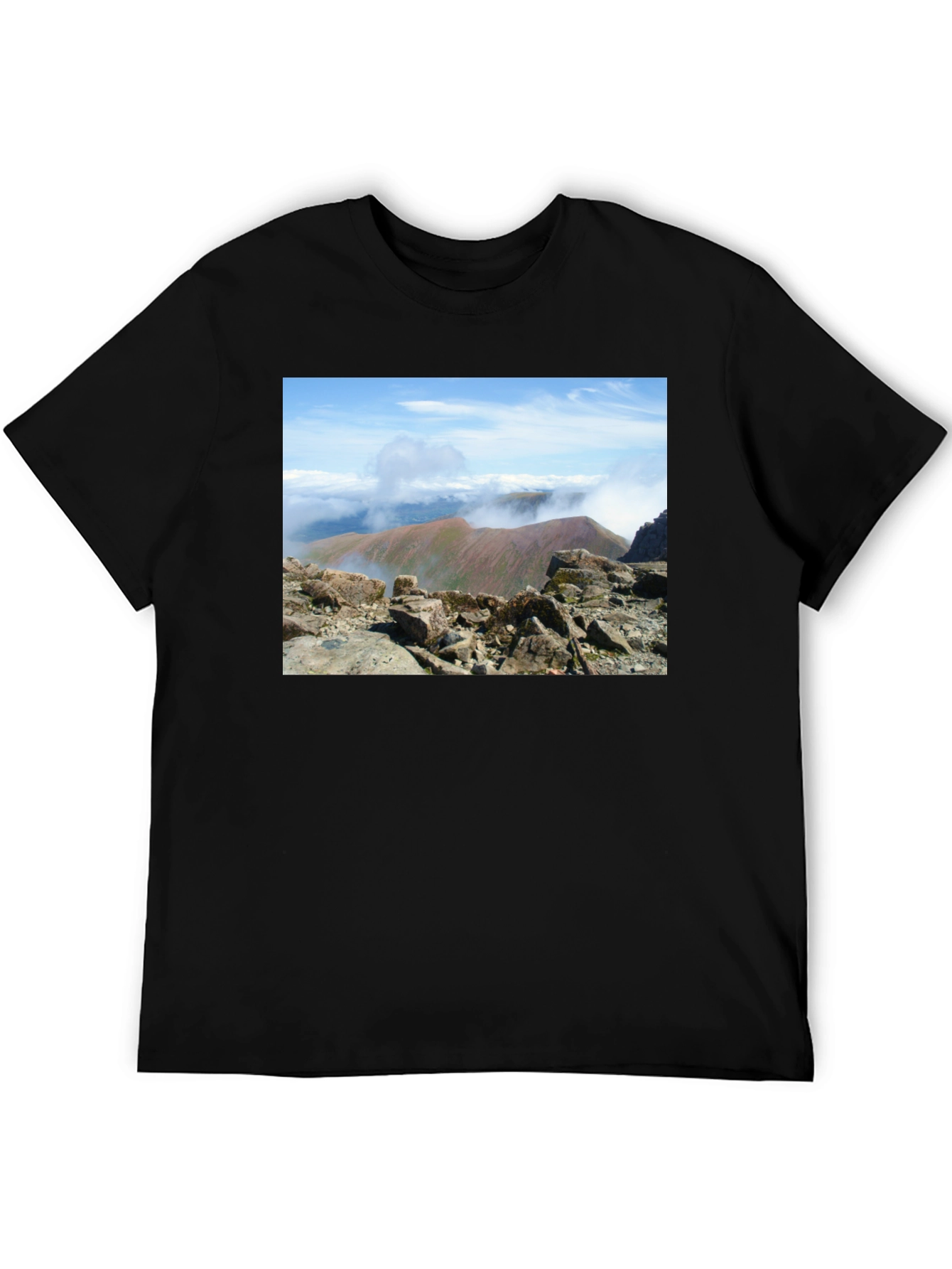 Mountain View Graphic Tee - Black Cotton Blend