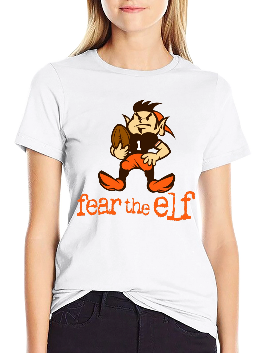 Fear the Elf Football T-Shirt