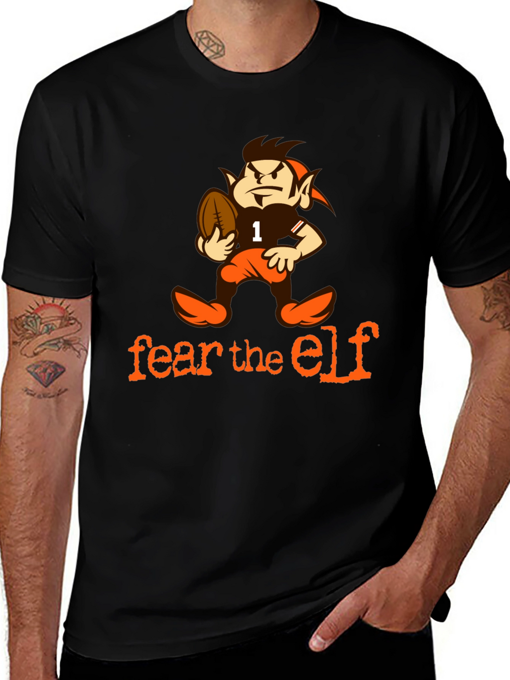 Fear the Elf Football T-Shirt