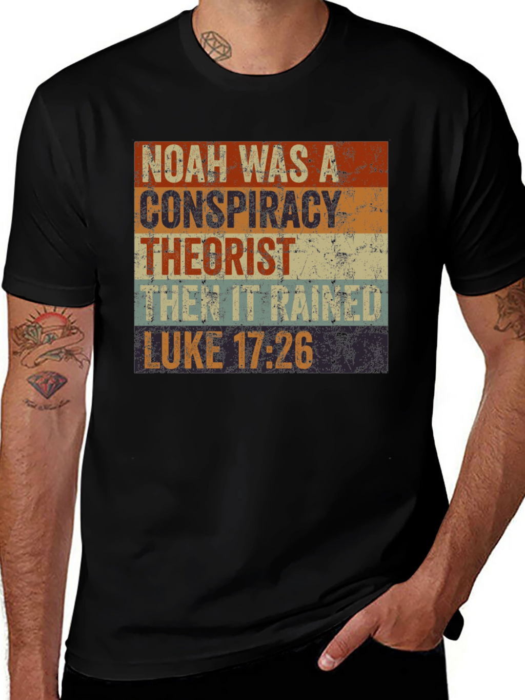 Noah Conspiracy Theorist T-Shirt - Luke 17:26