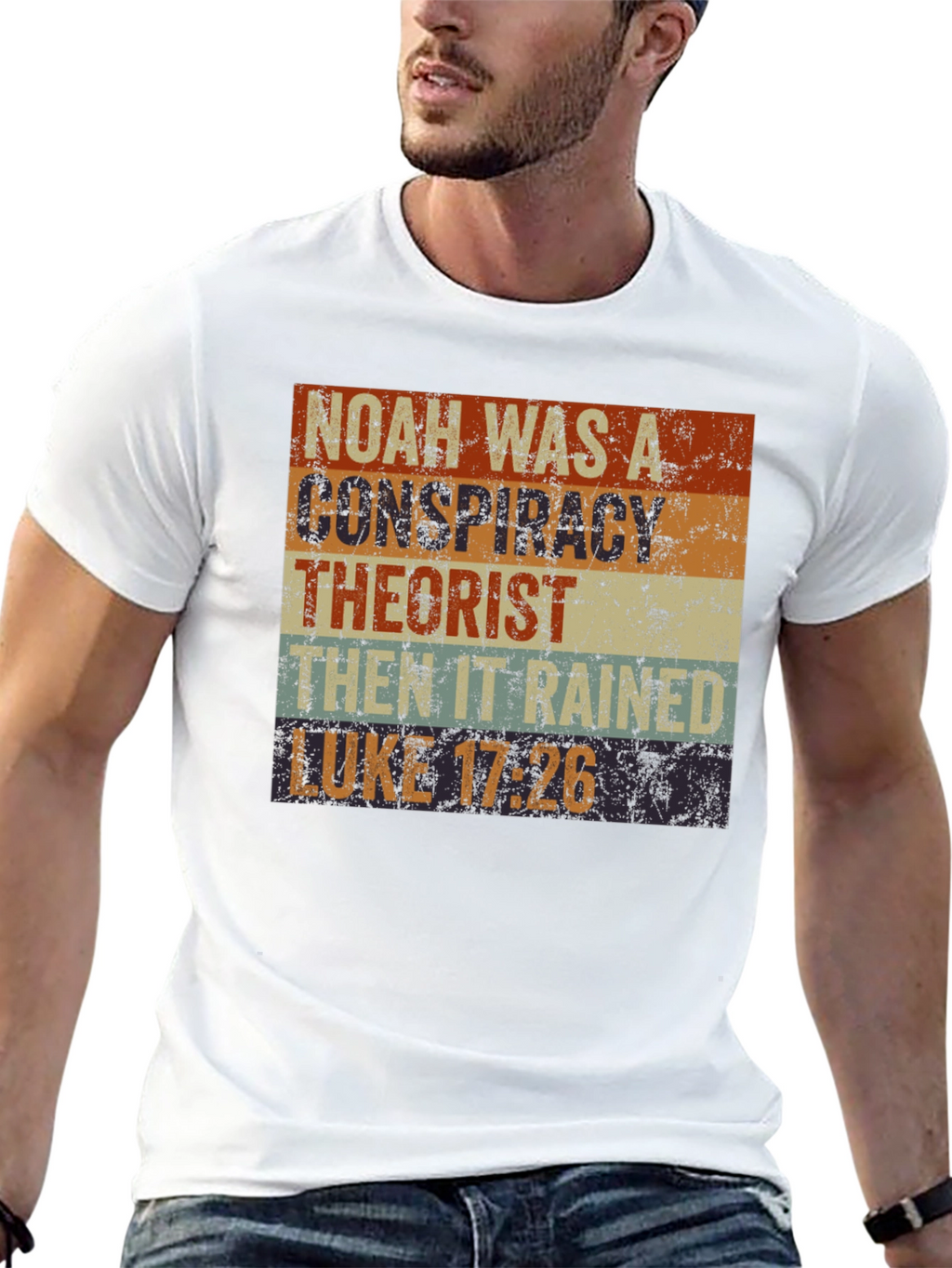 Noah Conspiracy Theorist T-Shirt - Luke 17:26