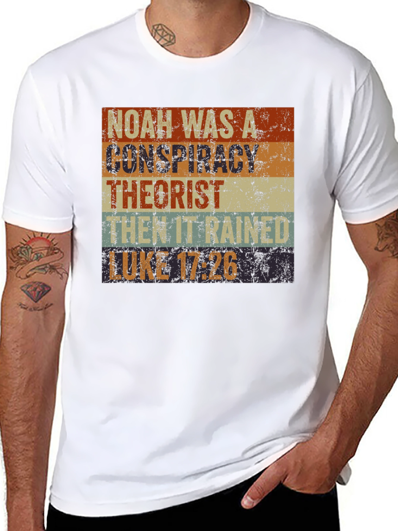 Noah Conspiracy Theorist T-Shirt - Luke 17:26