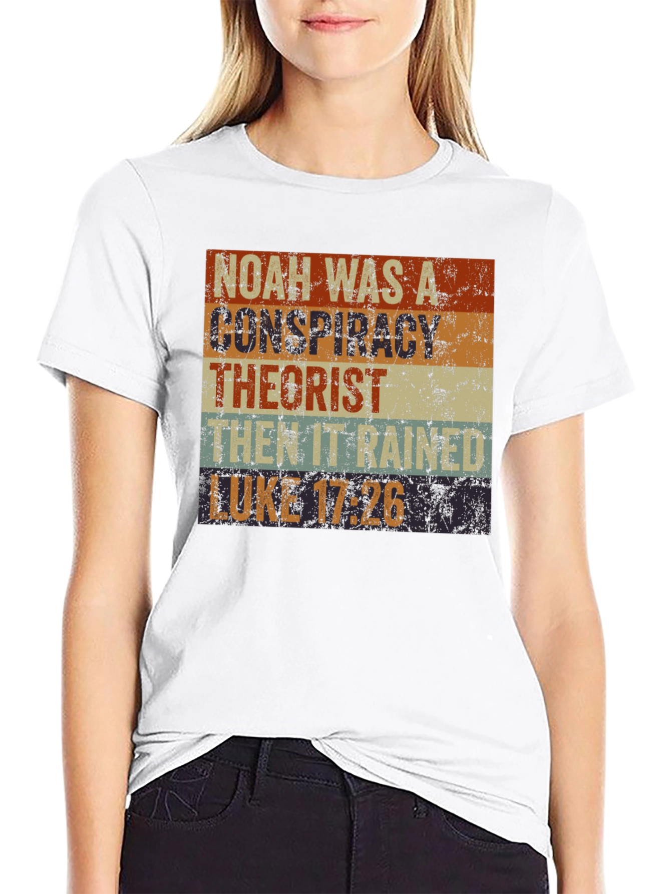 Noah Conspiracy Theorist T-Shirt - Luke 17:26