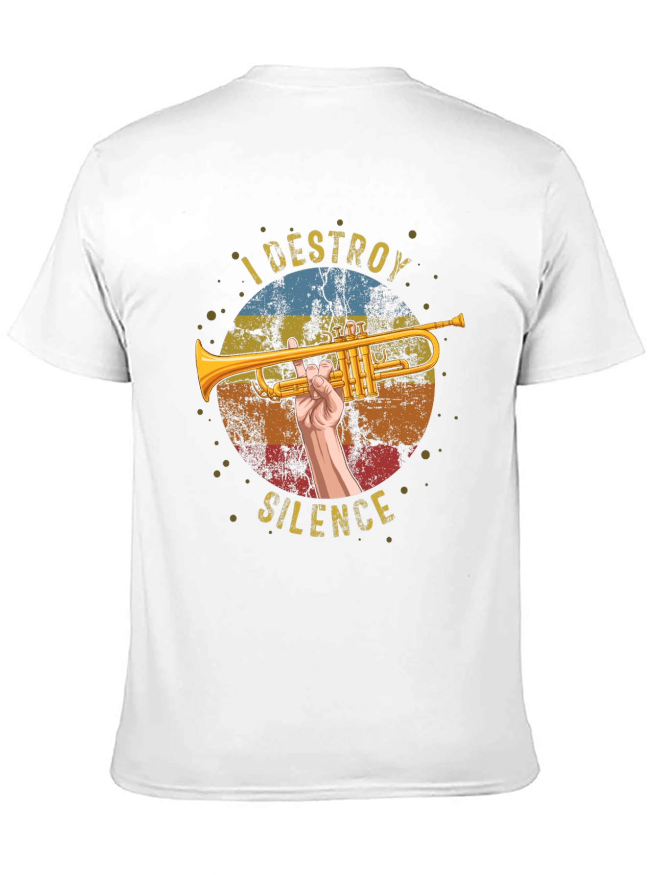 I Destroy Silence Trumpet Graphic T-Shirt
