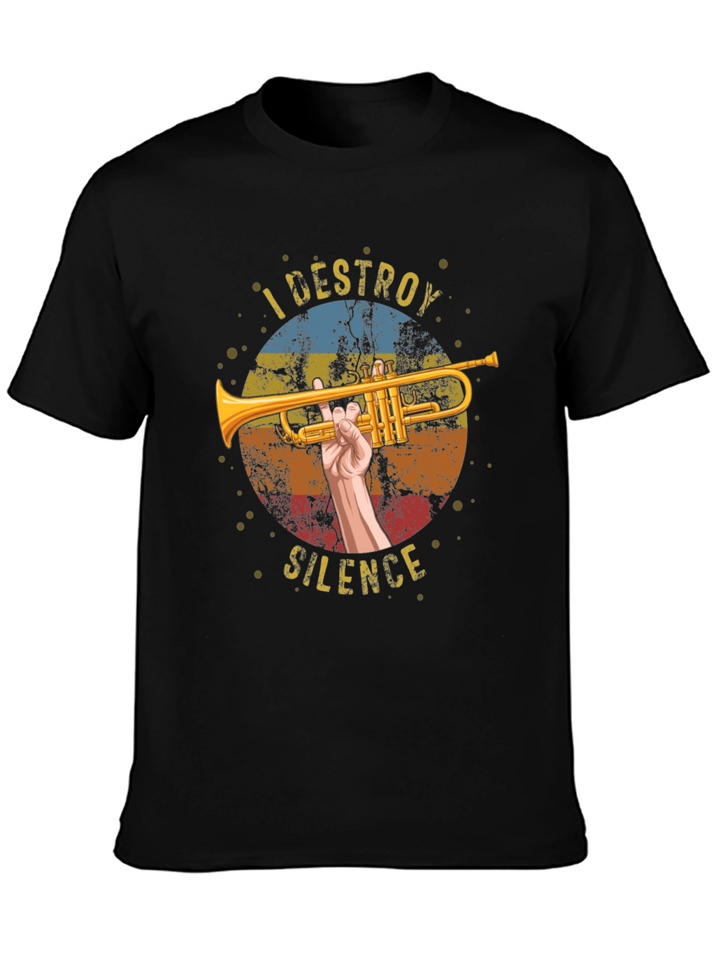 I Destroy Silence Trumpet Graphic T-Shirt