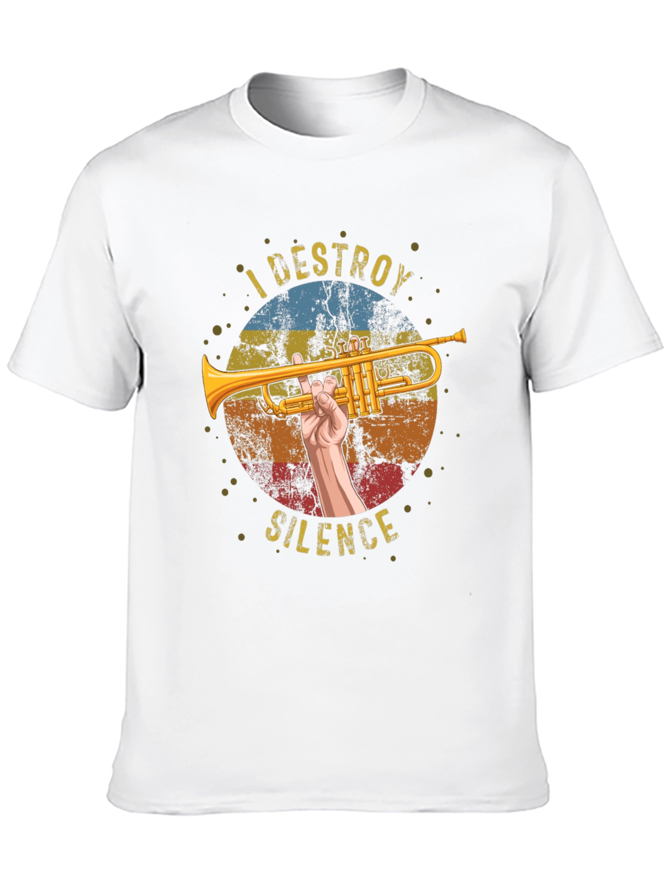 I Destroy Silence Trumpet Graphic T-Shirt