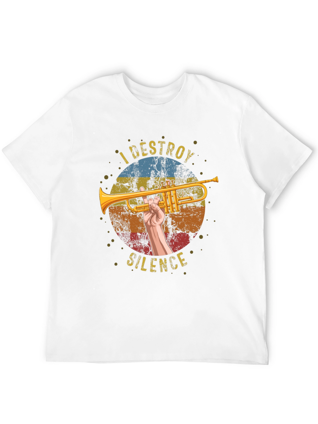 I Destroy Silence Trumpet Graphic T-Shirt