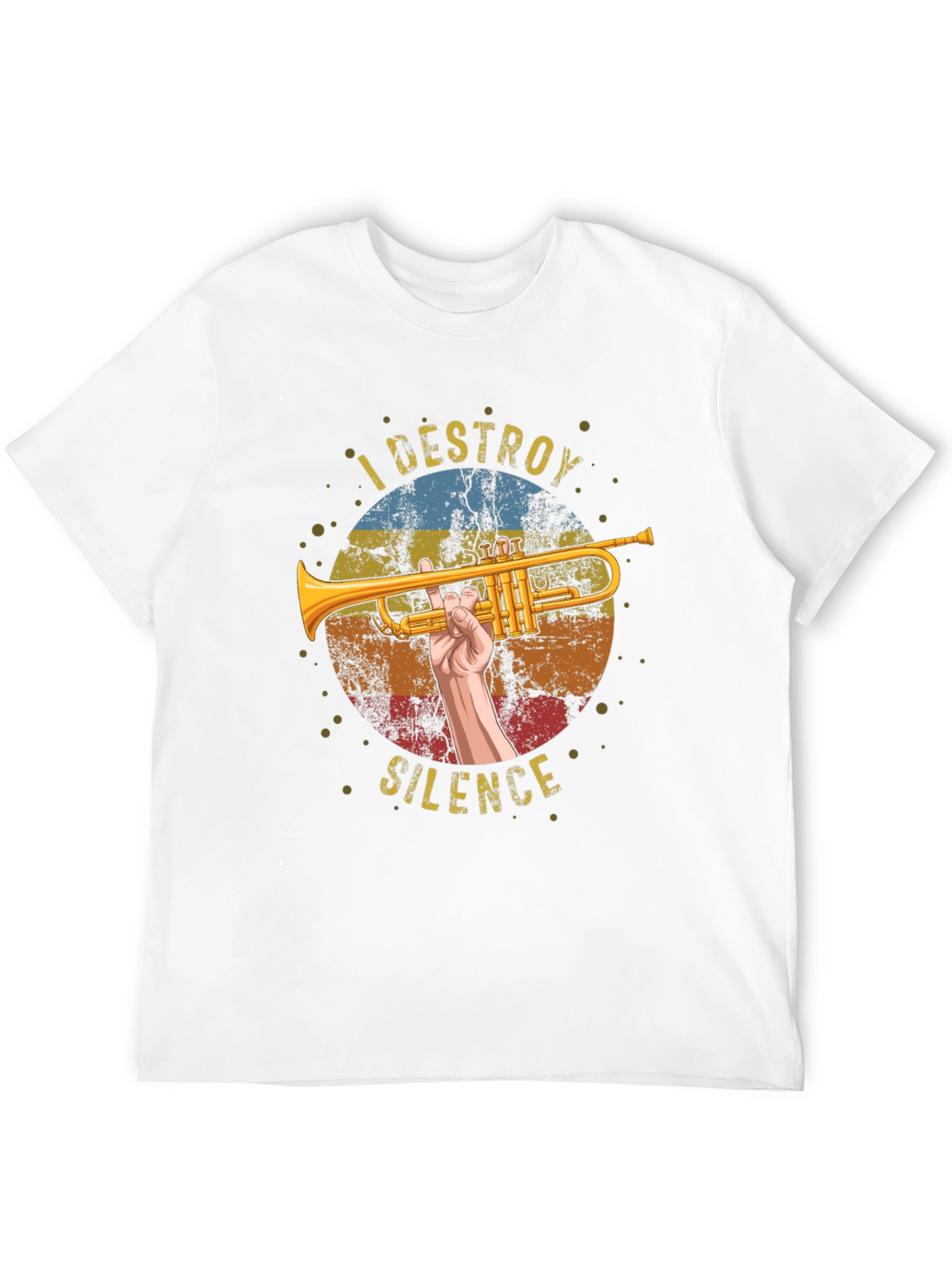 I Destroy Silence Trumpet Graphic T-Shirt
