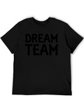 Dream Team Graphic Tee - Casual Black T-Shirt