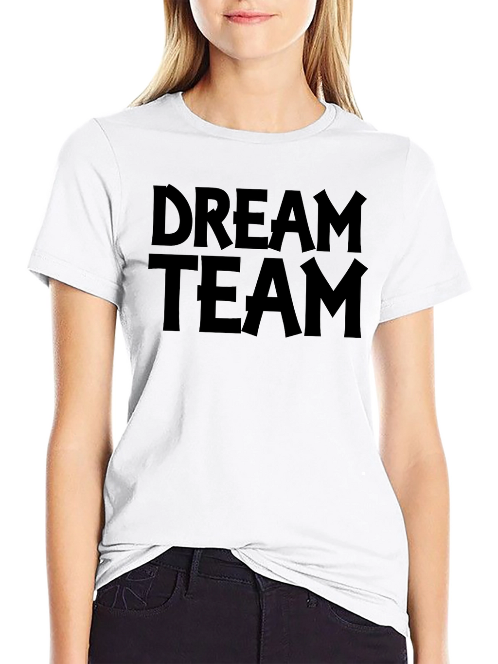 Dream Team Graphic Tee - Casual Black T-Shirt