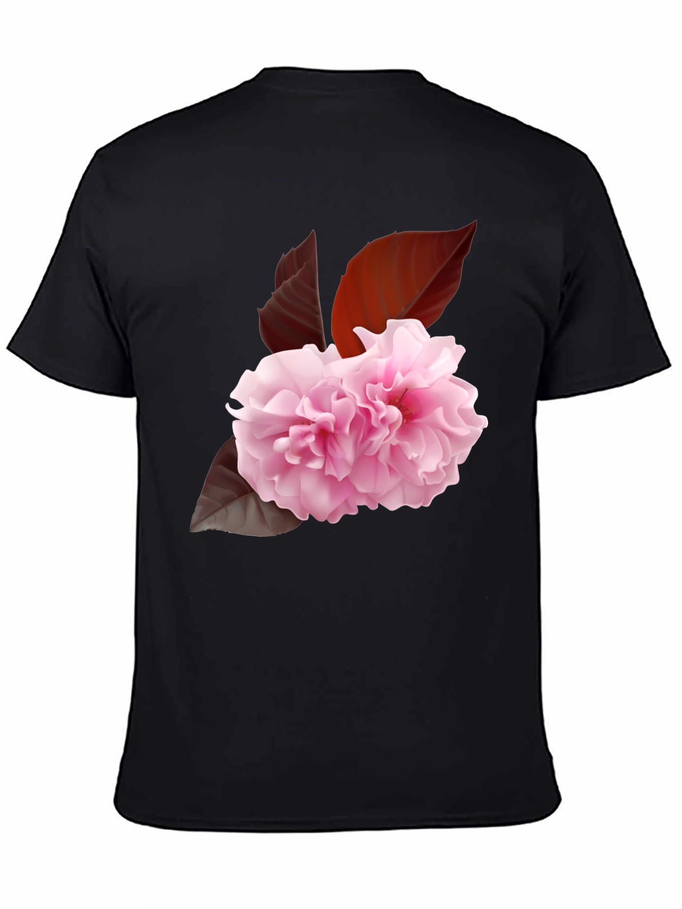 Floral Print Tee - Elegant Sakura Blossom Design