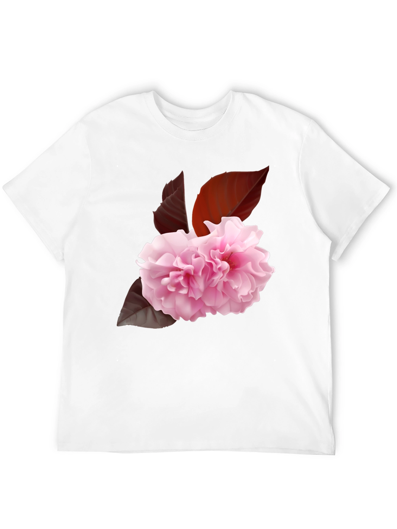 Floral Print Tee - Elegant Sakura Blossom Design