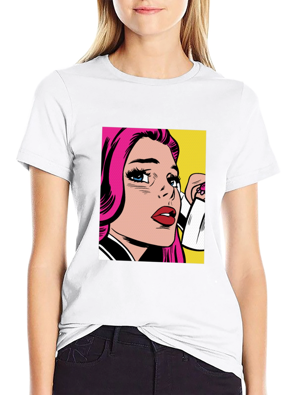 Pop Art Graphic Black T-Shirt
