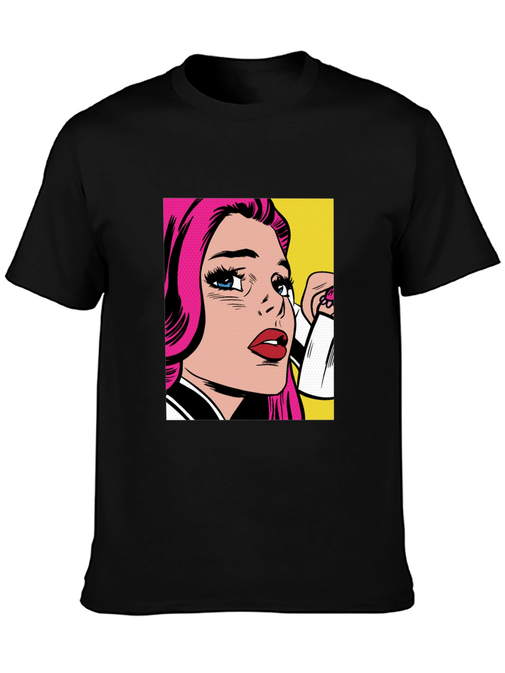 Pop Art Graphic Black T-Shirt