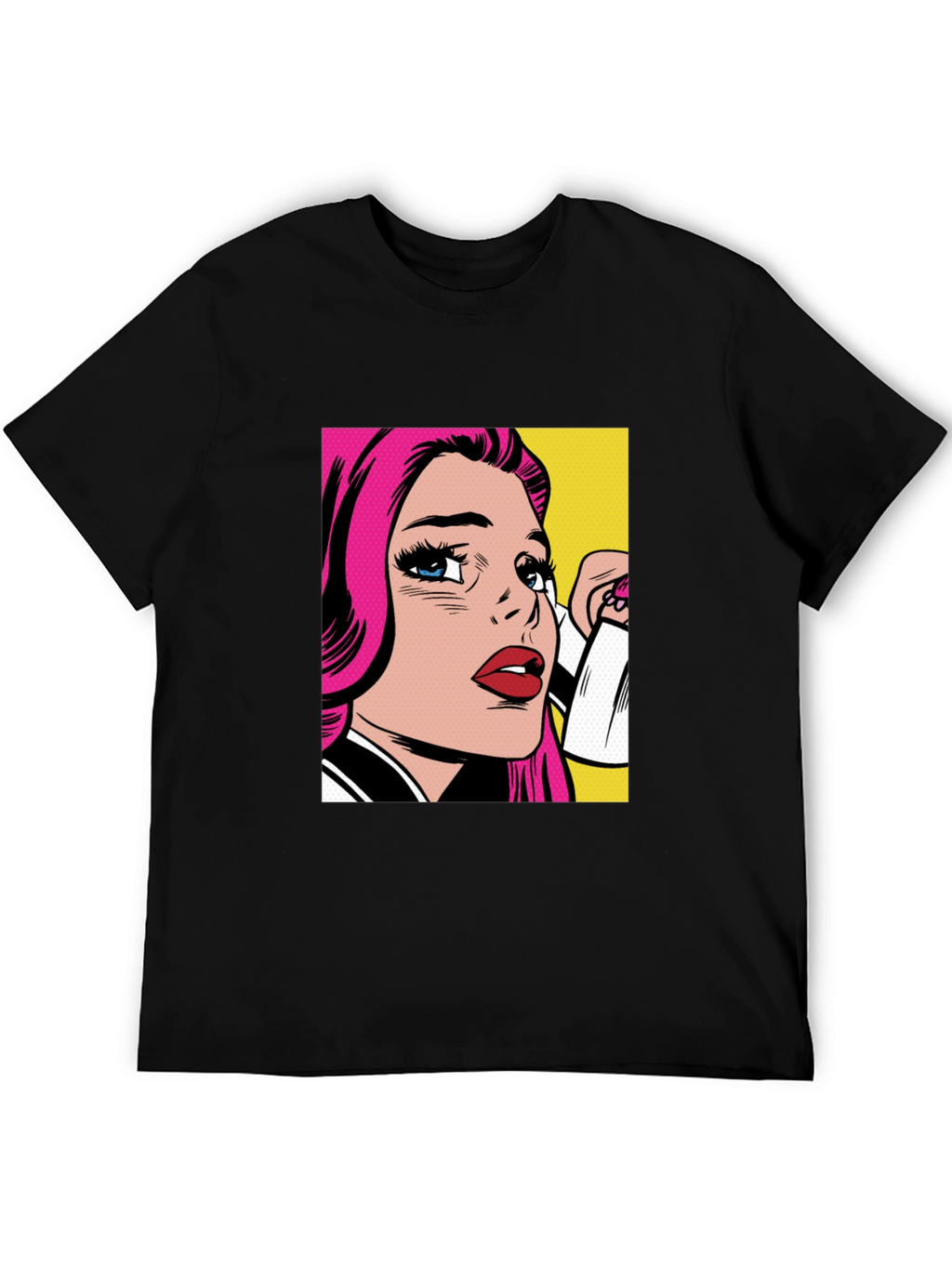 Pop Art Graphic Black T-Shirt