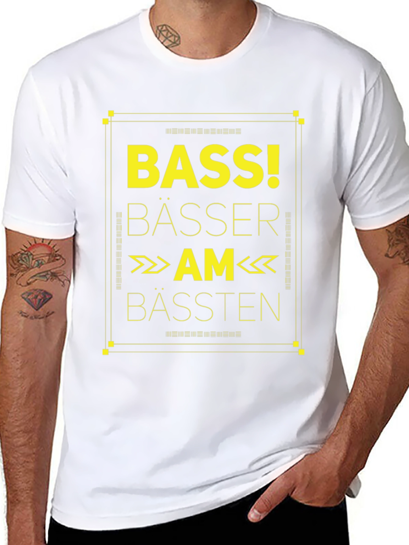 Bass! Bässer Am Bässten Black T-Shirt