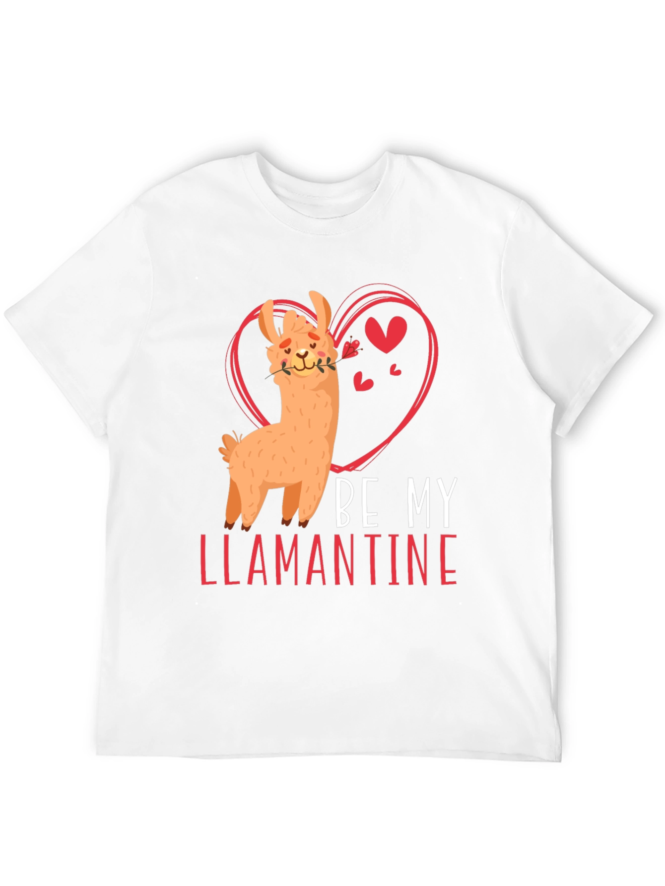 Be My Llamantine Black T-Shirt