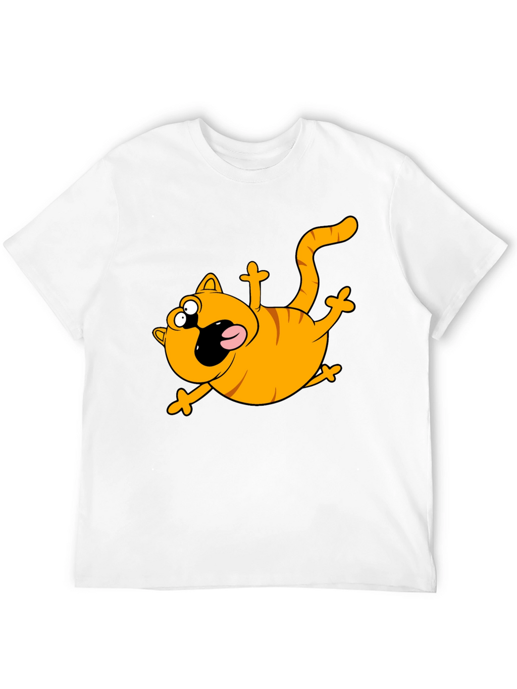 Cartoon Cat Black T-Shirt