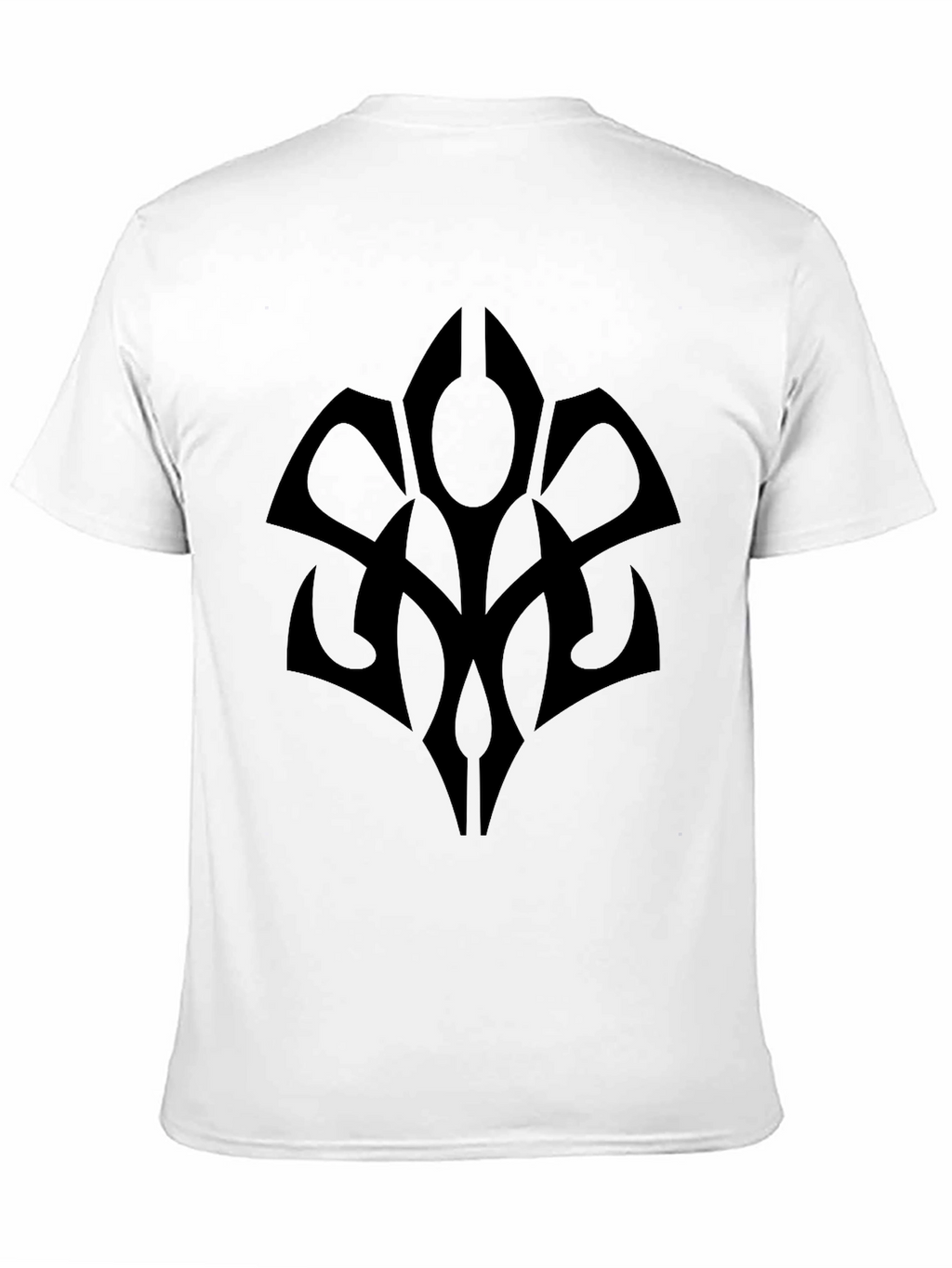 Black T-Shirt with Abstract Tribal Design