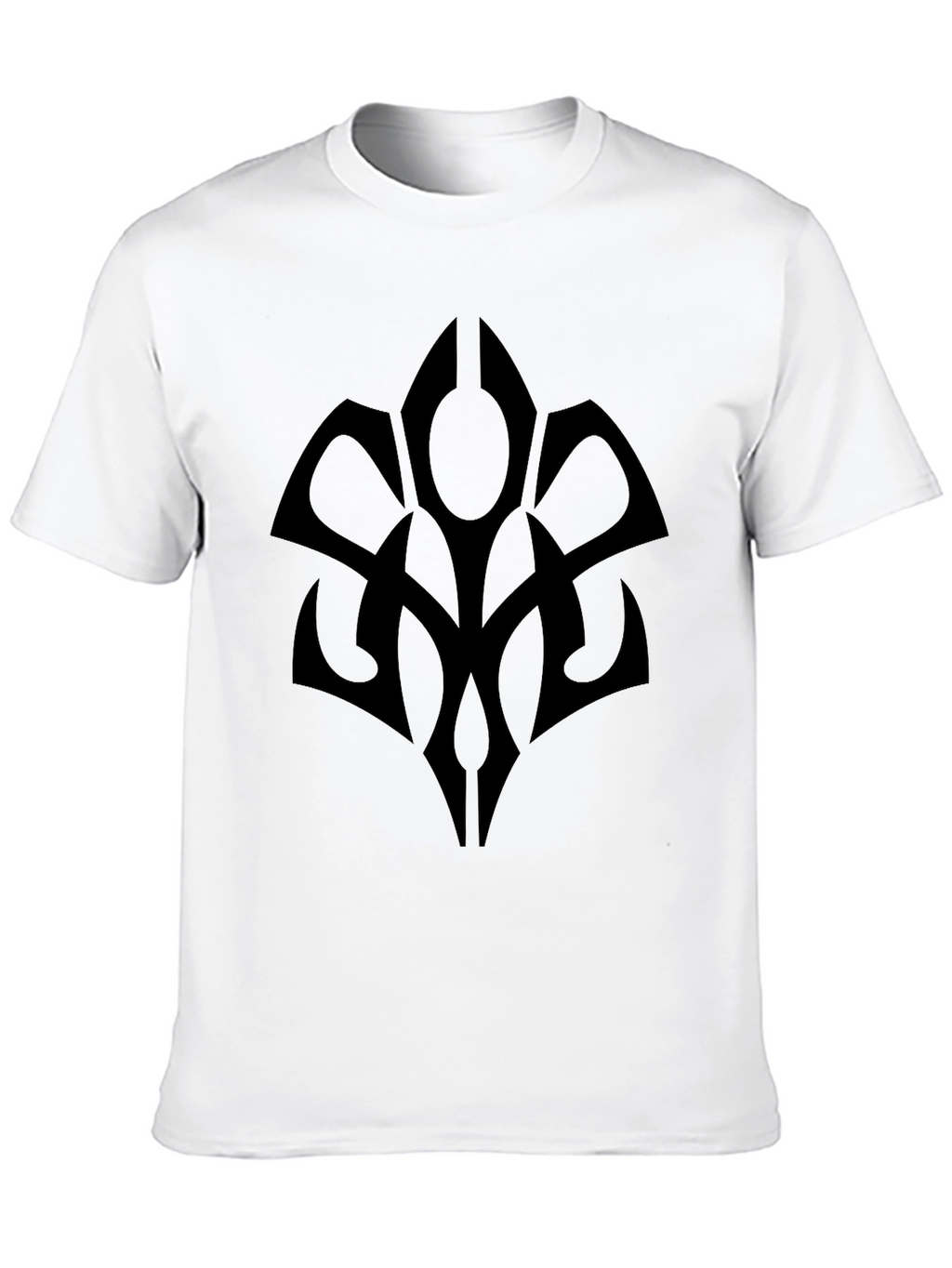 Black T-Shirt with Abstract Tribal Design