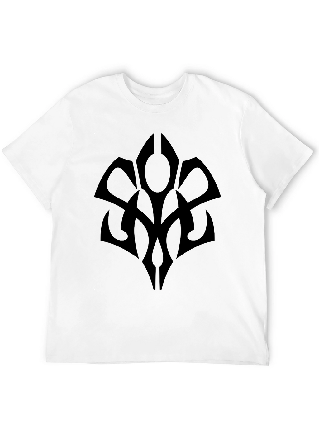 Black T-Shirt with Abstract Tribal Design