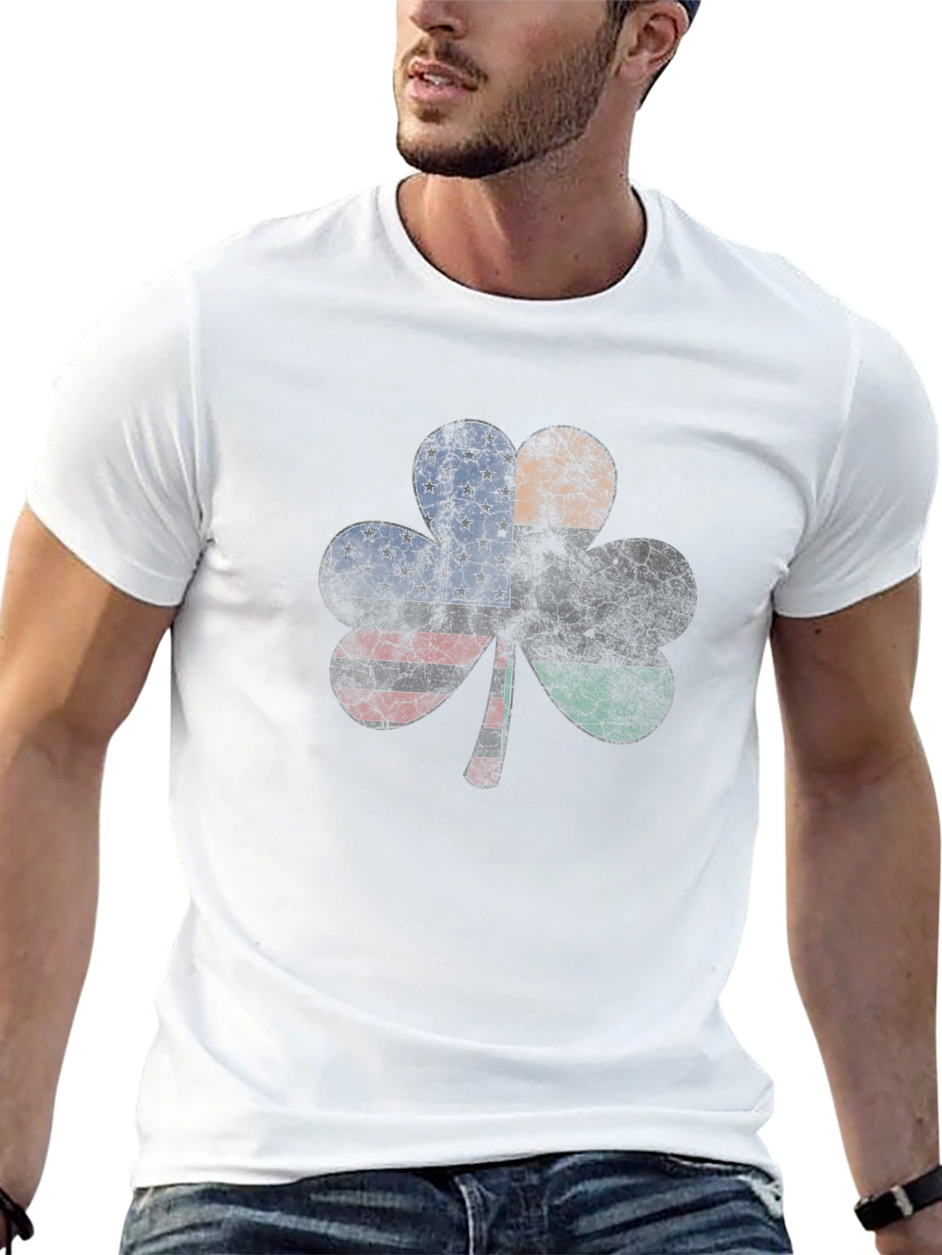 Shamrock Flag T-Shirt - Patriotic Irish Style