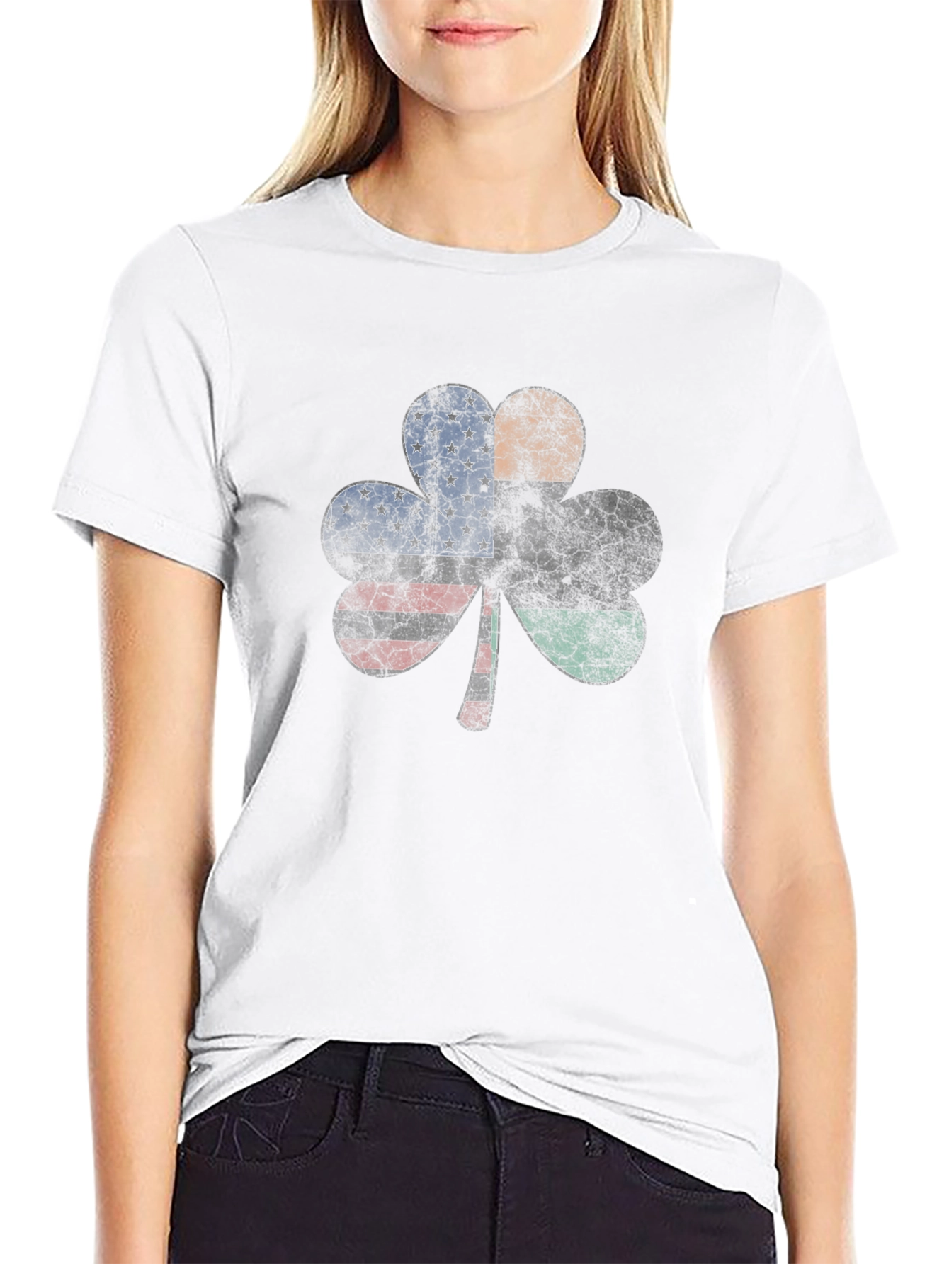 Shamrock Flag T-Shirt - Patriotic Irish Style