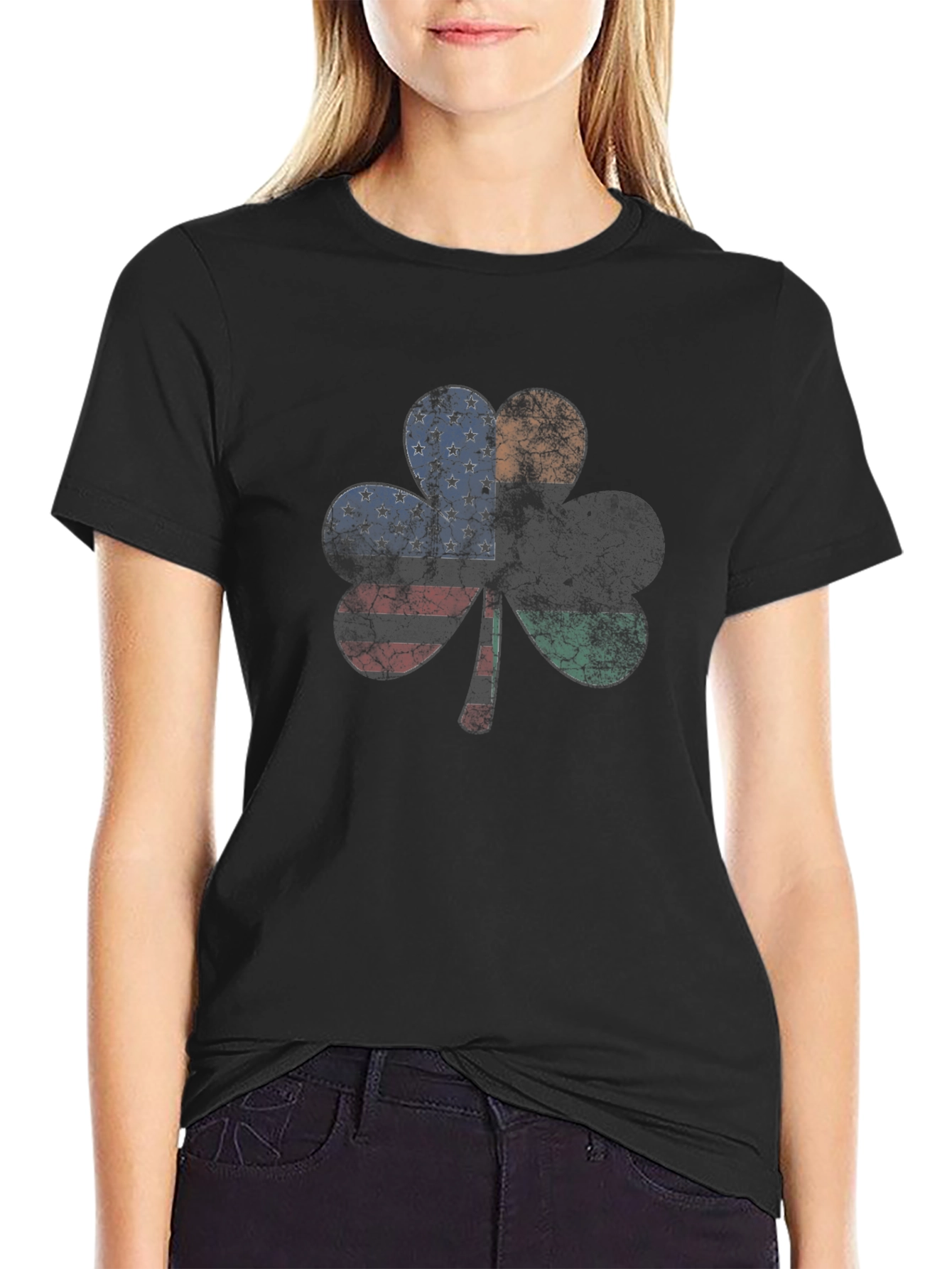 Shamrock Flag T-Shirt - Patriotic Irish Style