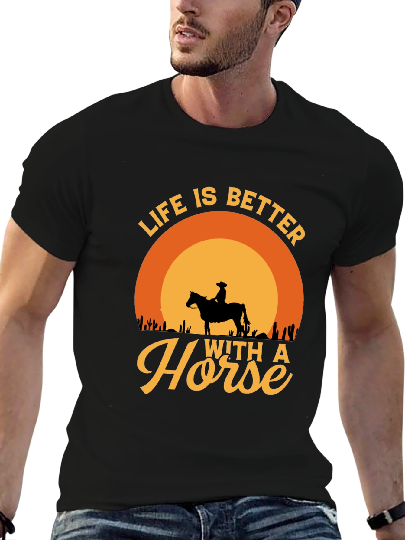 Life is Better with a Horse Graphic T-Shirt