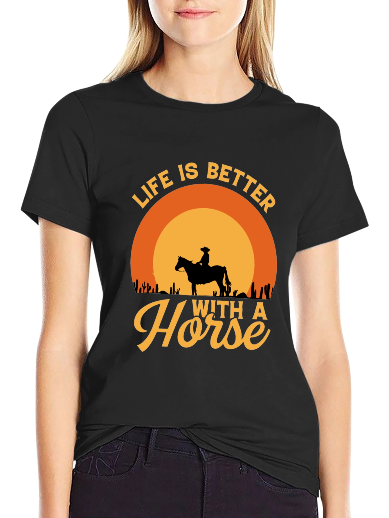 Life is Better with a Horse Graphic T-Shirt