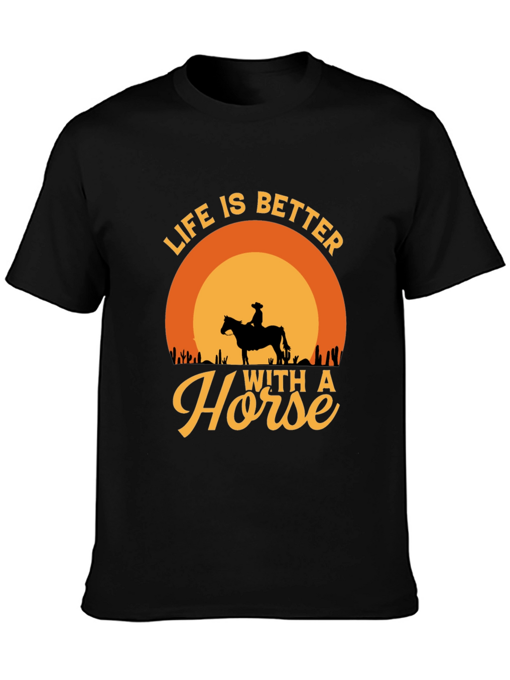 Life is Better with a Horse Graphic T-Shirt