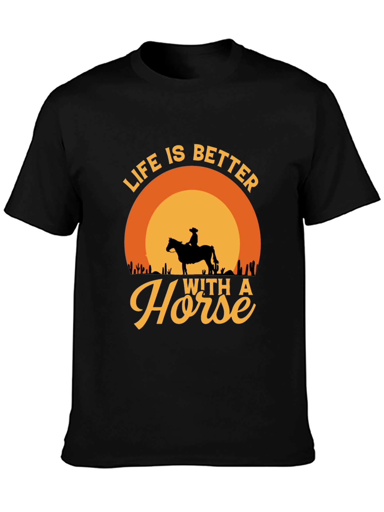 Life is Better with a Horse Graphic T-Shirt