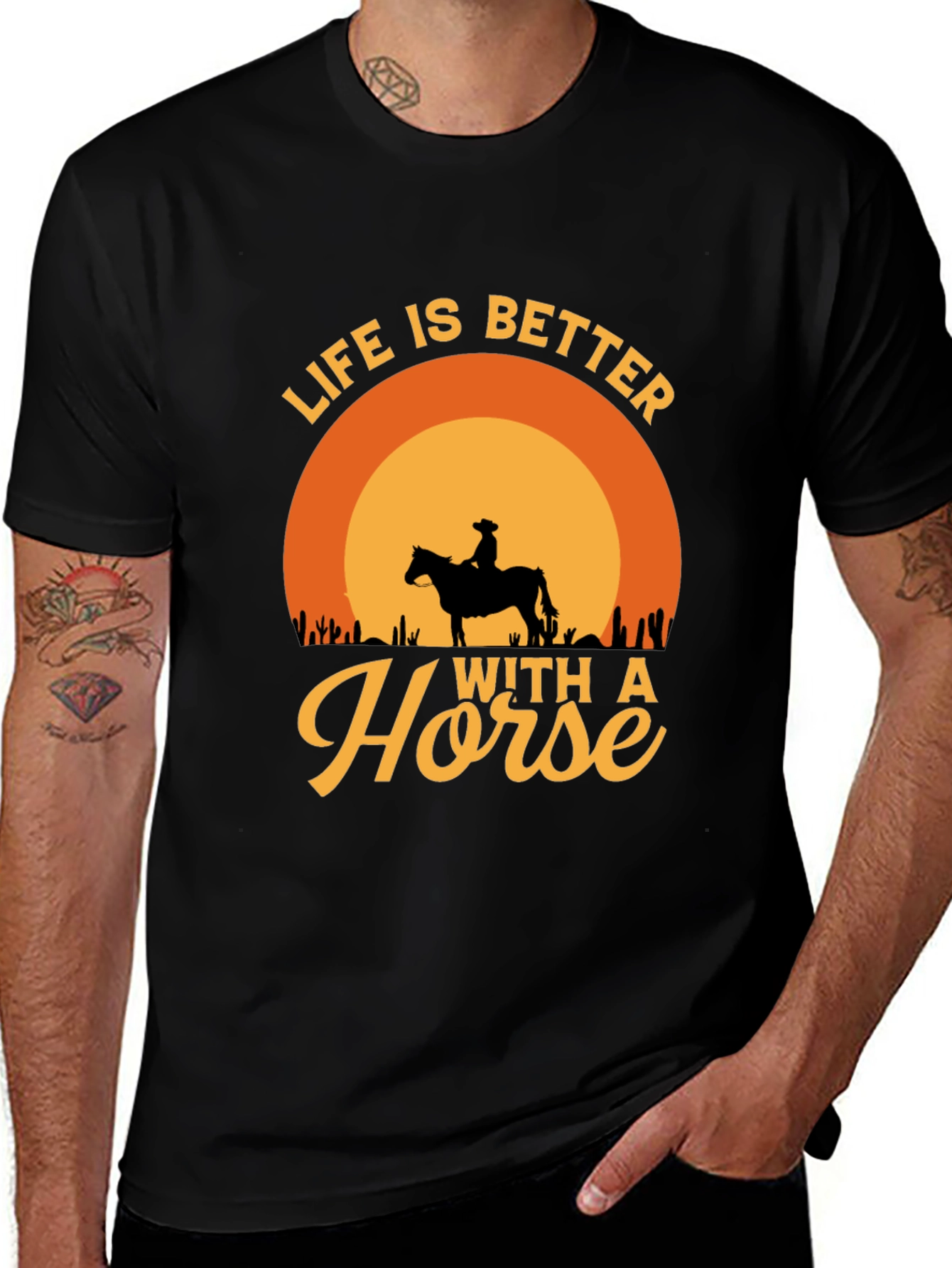 Life is Better with a Horse Graphic T-Shirt